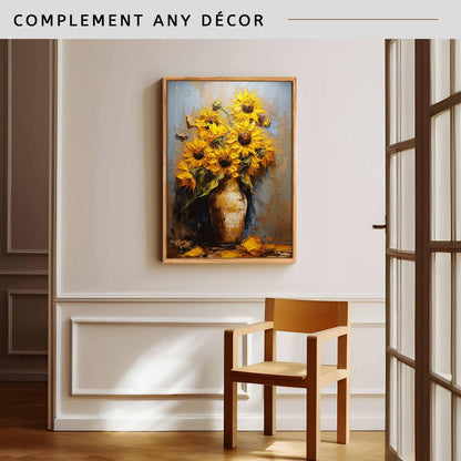 8x8 Canvas Floater Frame, Fits 1" to 1.25" Deep Gallery-Wrapped Canvas, Wood-Grain PS Floating Picture Frame for Paintings and Prints, Hanging Hardware Included, Light Oak