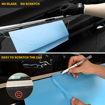 Gomake Professional Knife Less Finish Line 50 Meter Roll (164 Ft) with Anti-Scratch Gloves - Precision Vinyl Wrap Tool for for Car Wraps Clean Curves and Straight Lines