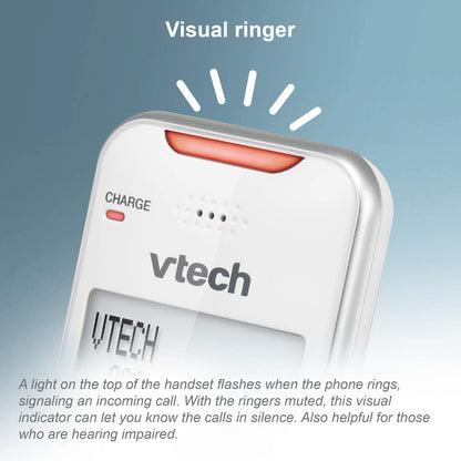 VTech VS112-4 Bluetooth 4 Handset Cordless Phone for Home with Answering Machine, Call Blocking, Caller ID, Intercom and Connect to Cell