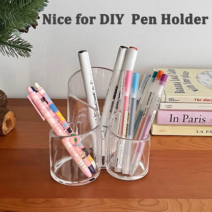 3-Slots Pen Holder Silicone Mold Elegant Makeup Organizer Trinket Container Epoxy Resin Mold Cosmetics Brush Storage Box Mould for Resin Clay Craft Making