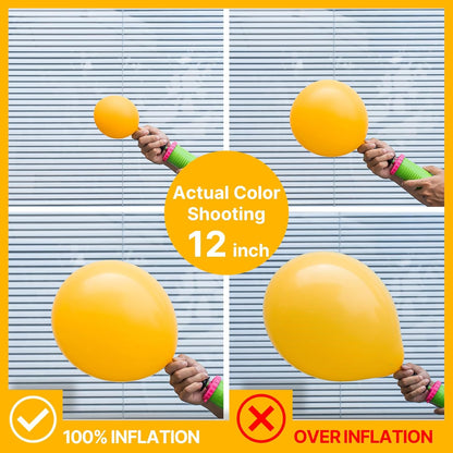 PartyWoo Mustard Yellow Balloons - 100pcs 12 Inch Fall Balloons for Birthday & Baby Showers