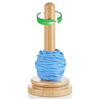 Yarn Holder Wooden Yarn Skein Holder Dispenser for Crocheting Knitting Embroidery Accessory Gift Classic Wooden Spinning