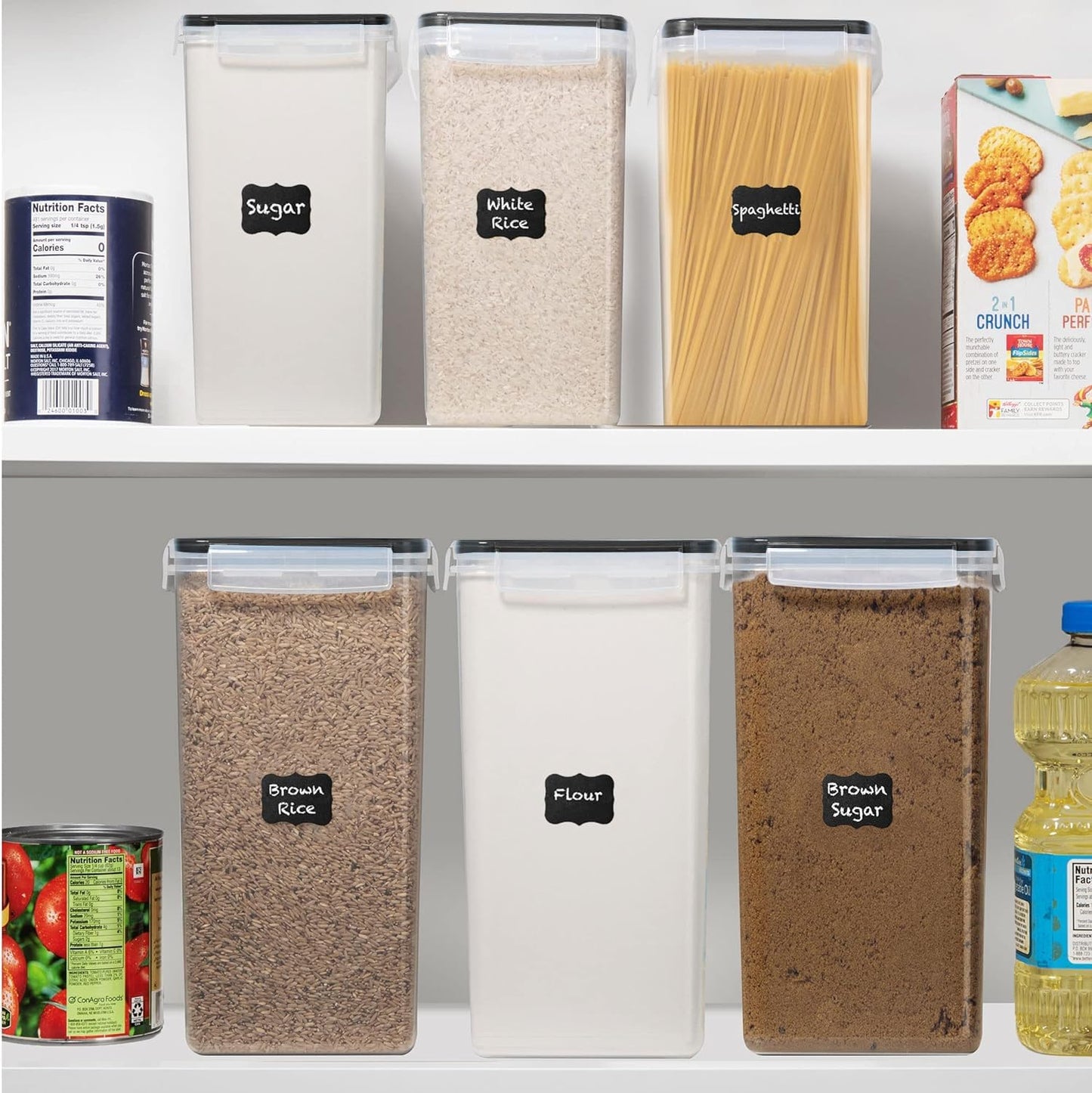 8.5L/287Oz (2 WHITE FEATHER SUPPLIES Extra Large Airtight Food Storage Containers PC) with Lids, Kitchen and Pantry