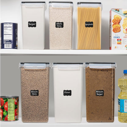 WHITE FEATHER SUPPLIES 8.5L/287Oz Extra Large Airtight Food Storage Containers (2 PC) with Lids, Kitchen and Pantry Organization Containers for Baking Supplies, Cereal, Flour, Sugar, Rice (BPA Free)