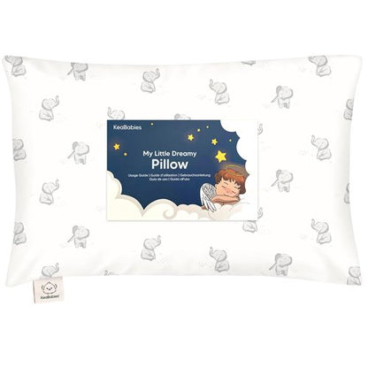 Elly Toddler Pillow - Soft & Breathable Organic Cotton Travel Pillow with Case | 13x18 Inches for Ages 2-5