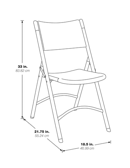 Office Star Resin Furniture for Indoor or Outdoor Use, 4-Piece Set, Folding Chairs Light Grey