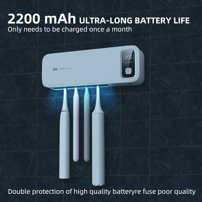 200s 400s 2200mAh UV Toothbrush sanitiizer and Holder, Strong Saniti zer Air Drying, and Timed Toothbrush Case