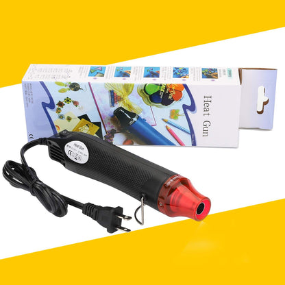 Heat Gun for Crafting - Mini Heat Tool for Epoxy Resin, Silicone Molds, Acrylic Pouring, Embossing, and Bubble Removal, Compact Craft Dryer for Small Art Projects (Black)