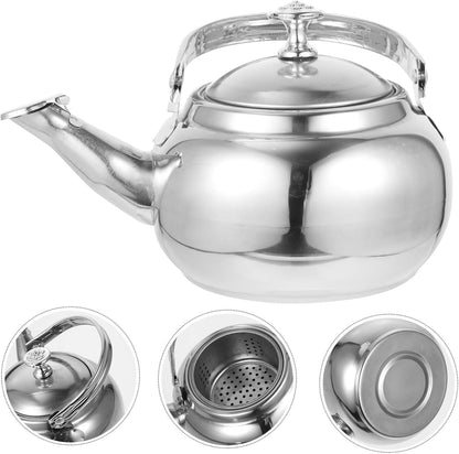 Kichvoe Stainless Steel Teapot, Whistling Tea Kettle for Stovetop Fast Boiling Water with Movable Infuser