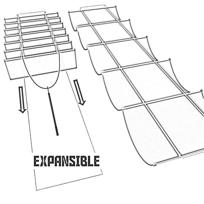 Retractable Patio Shade Canopy Replacement Cover, Polyester Sail with Slide-On Wire Cable & Mounting Kits for Pergola, Deck, Garden, Yard Awning