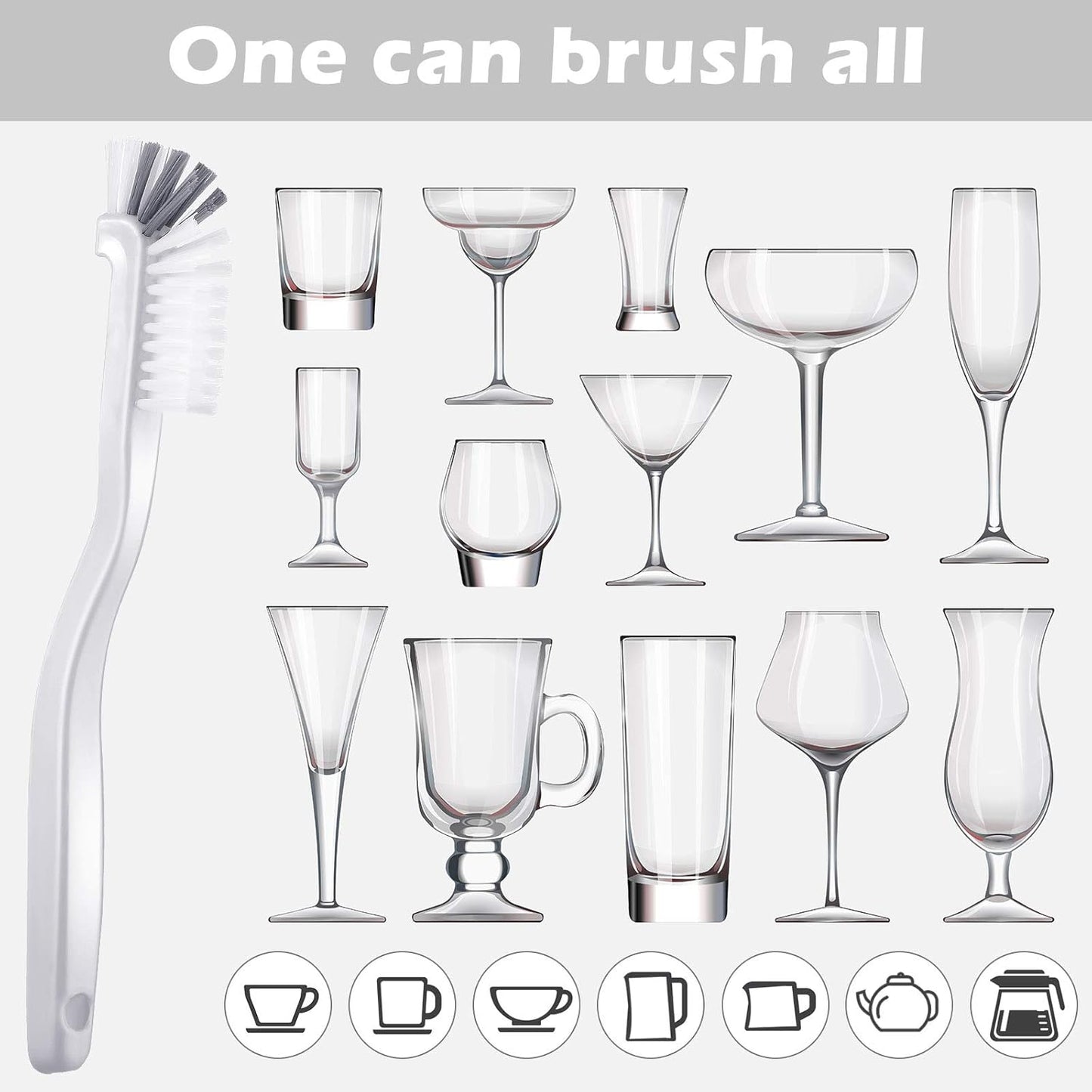 5 Piece Cleaning Dish Scrub Brush Kitchen Sink Bathroom Brushes, Household Pot Pan Dishwasher Edge Corners Grout Deep