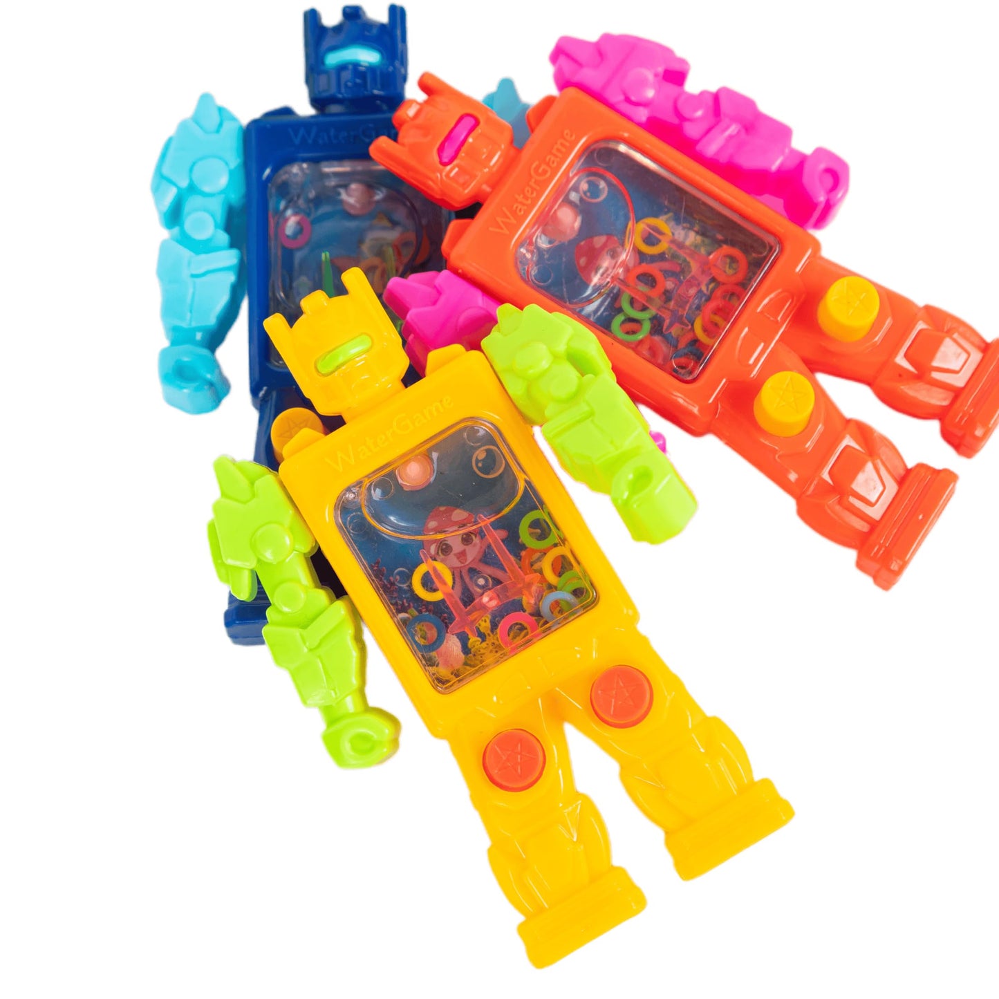 24 Pcs Robot Handheld Water Ring Toss Games for Kids Party Favors Goodie Bags Stuffers Return Gifts for Kids Birthday Classroom Prize Box Rewards Bulk, Halloween/Christmas Pinata Filler Toys
