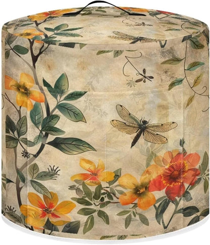 Dragonfly Yellow Flower Air Fryer Cover - Dust Protection Compatible with Instant Pot, Kitchen Appliance Cover