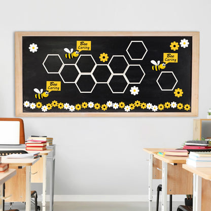 Gerrii 36 Pcs 6.8 Inch Honeycomb Decorations Unfinished Wooden Hexagon Wall Decor Hexagon Wall Stickers Decorative Wood Honeycomb Beehive Sign for Baby Shower Honeybee DIY Birthday Party Decor