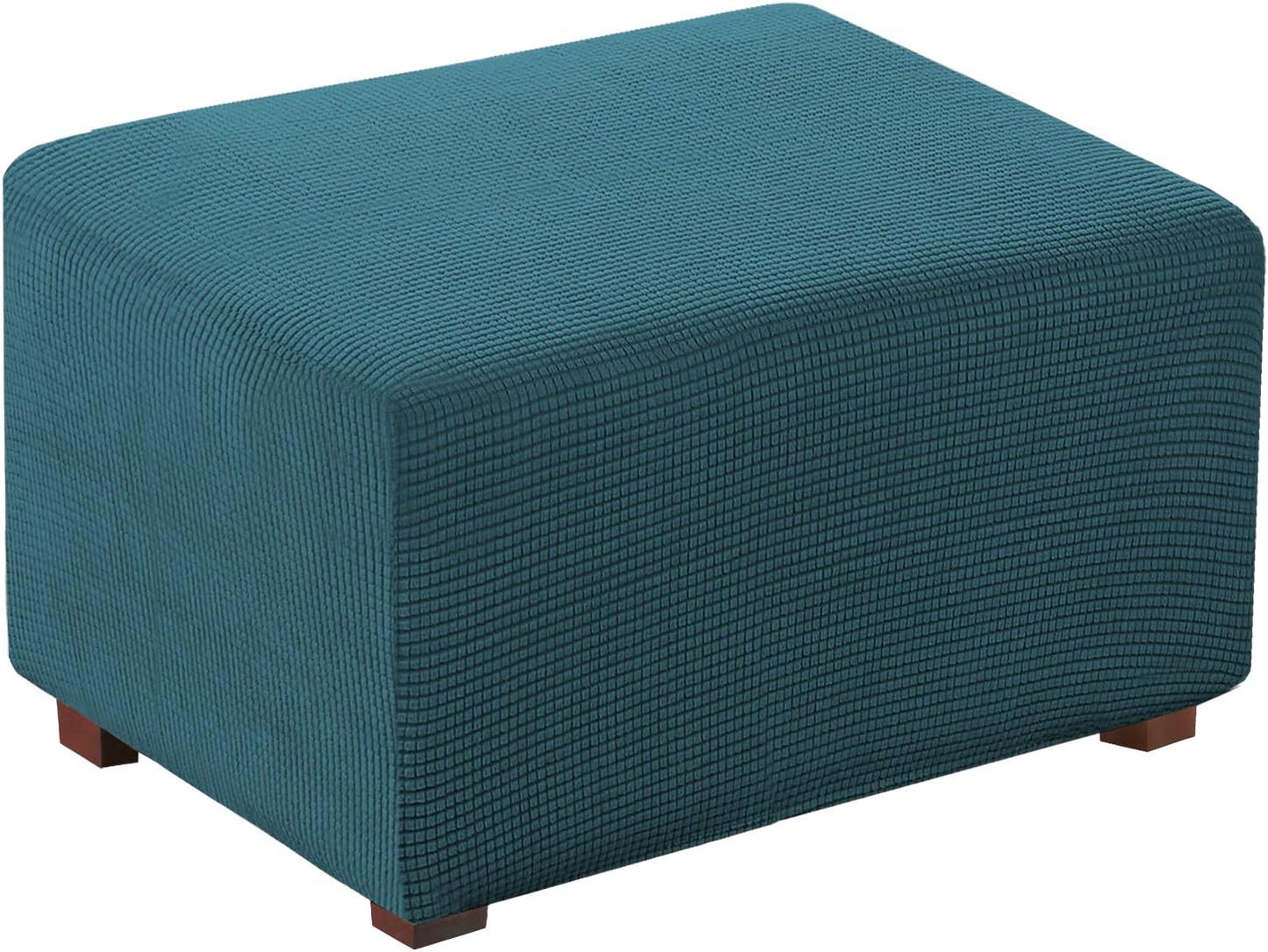 Flamingo P Oversized Spandex Jacquard Ottoman Slipcover, Stretch Storage Cover Protector (X-Large, Deep Teal)