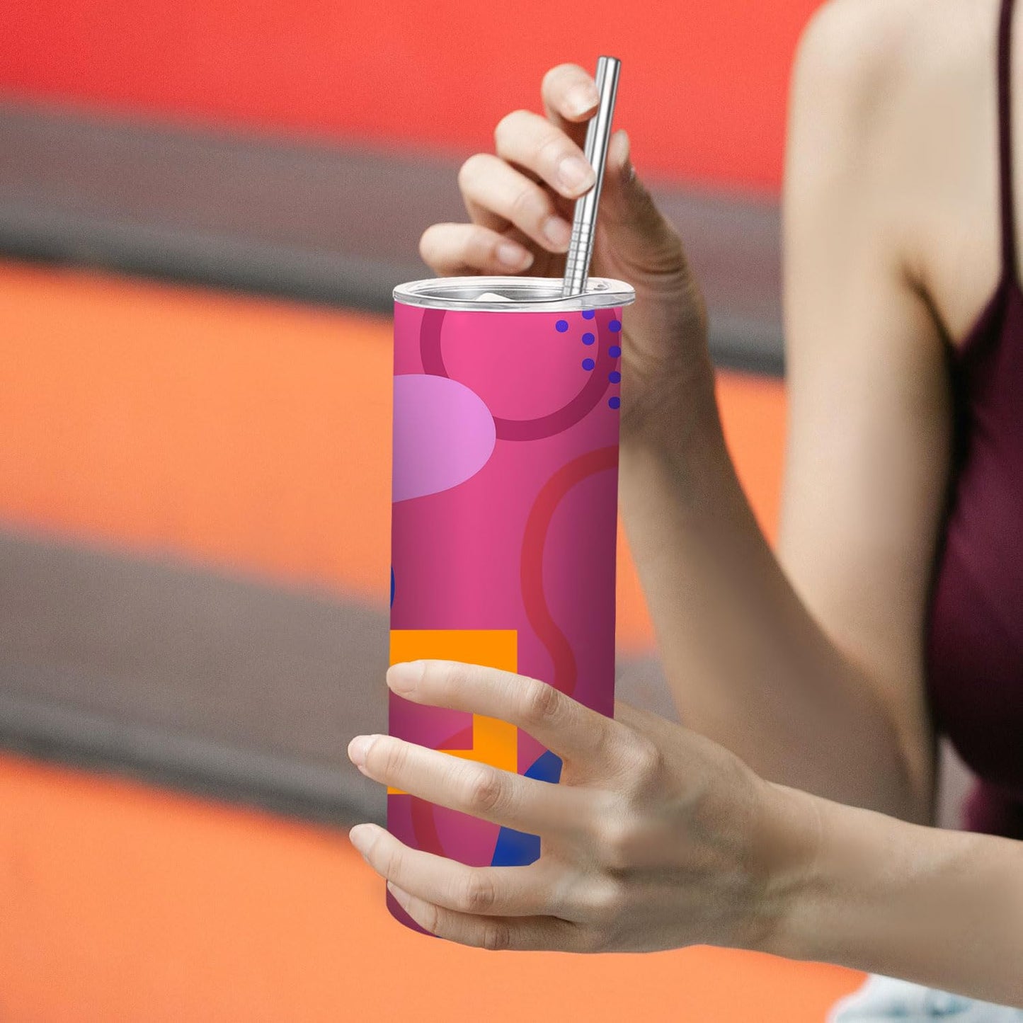 16 Pack Sublimation Tumblers Edge Blanks Skinny Straight Bulk 20 oz, Stainless Steel Double Wall Insulated Tumbler with Straw & Lids for Heat Transfer, White