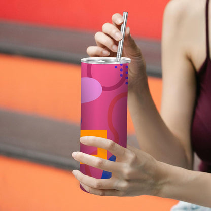 16 Pack Sublimation Tumblers Edge Blanks Skinny Straight Bulk 20 oz, Stainless Steel Double Wall Insulated Tumbler with Straw & Lids for Heat Transfer, White