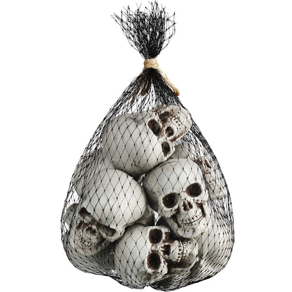 Boao 10 Pieces Halloween Skeleton Head Small Mini Skulls for Halloween Party Decoration Props, Table Decor