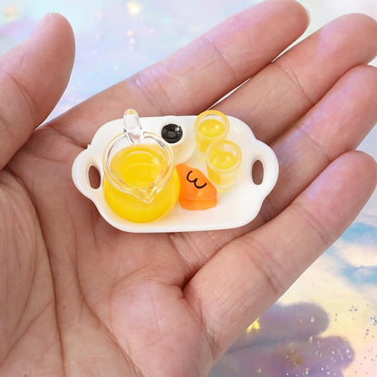 Miniature Food Set, Scene Breakfast Set Mini Kitchen Accessories, 1:12/1:6 Miniature Dollhouse Accessories, Doll House Décor for DIY Birthday Gift