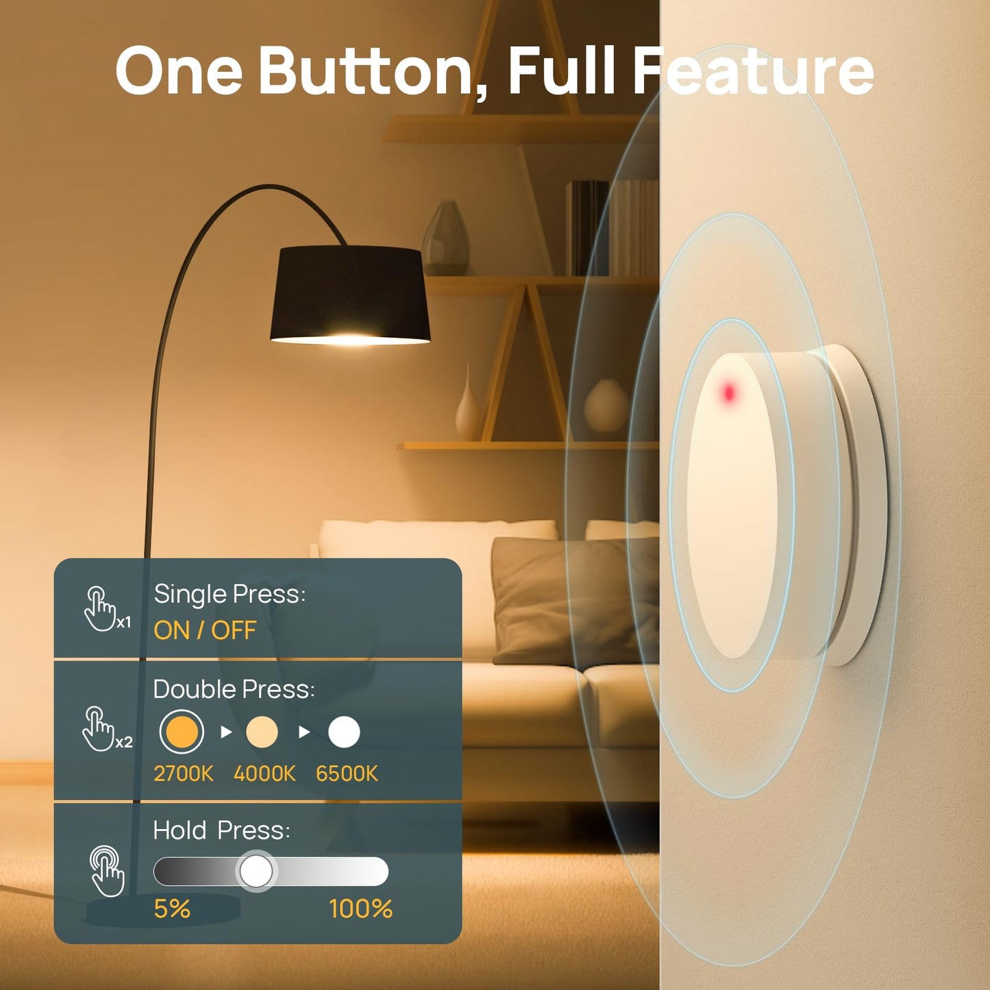 Linkind Matter Smart Light Bulb, WiFi Smart Bulbs, Work with Apple Home, Siri, Alexa, Google, SmartThings, RGBTW Color Changing Bulbs Mood Lighting, Music Sync, A19 E26 60W, 2.4Ghz WiFi 6 Pack