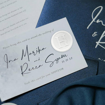 50Pcs White Wax Seal Stickers Handmade Vintage Botanical Leaves Adhesive Letter Wax Stickers for Wedding Party Invitations, Envelope, Gift Wrap, Christmas(Initial D, White)