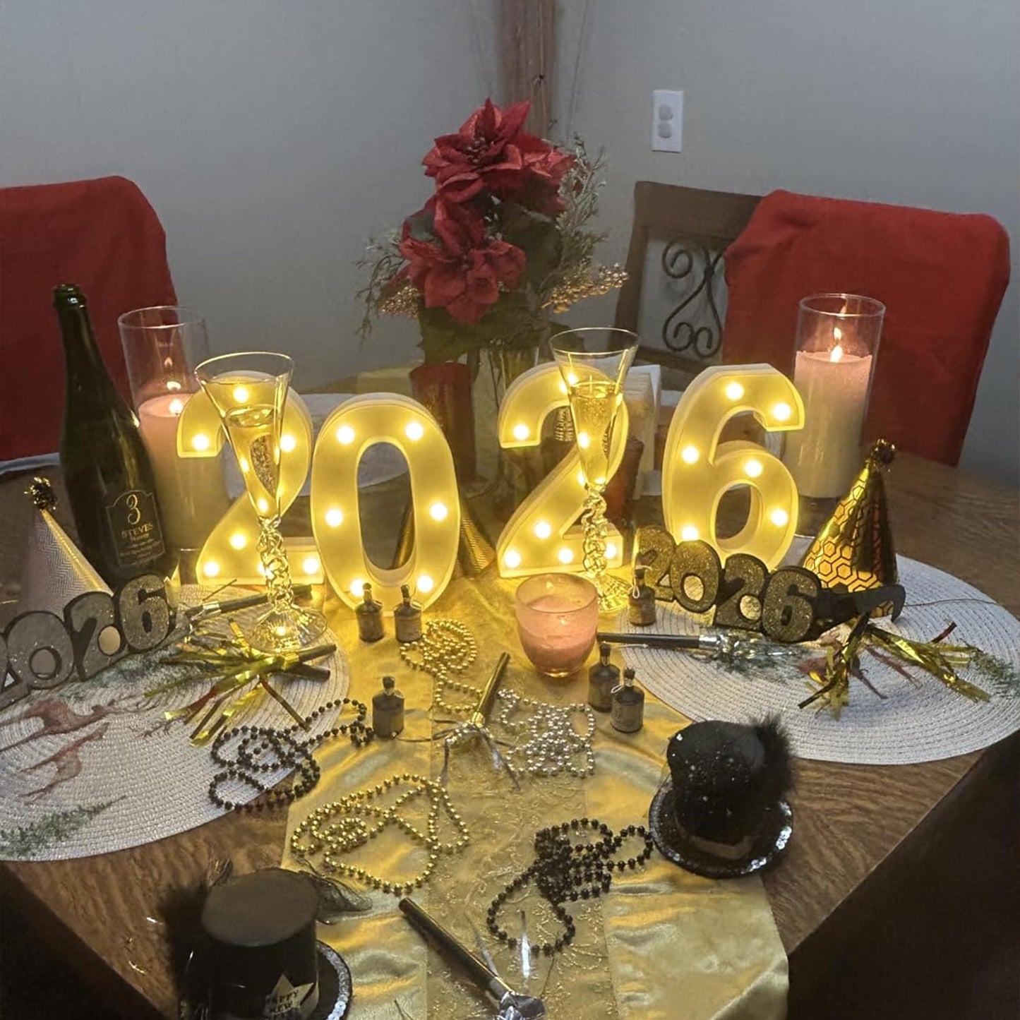 2026 Graduation Marquee Number Lights - LED Light Up 2026 Numbers Sign for Grad Party Decor, Class of 2026 Supplies, Senior Graduation Photo Props