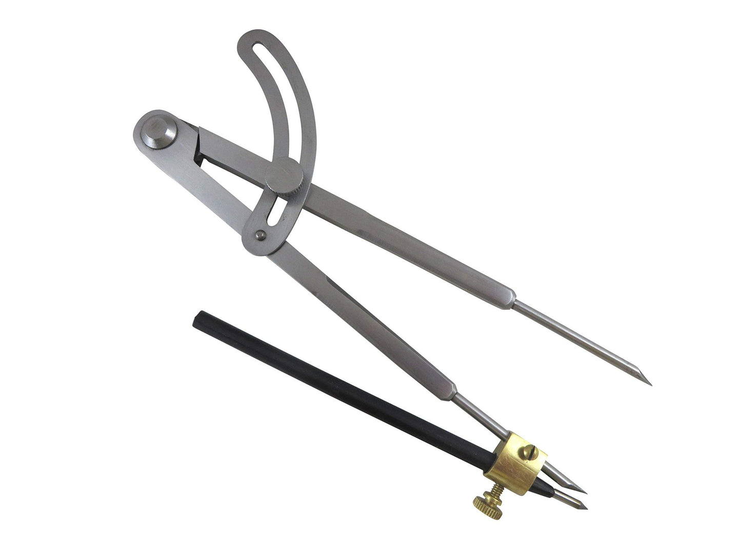 Taytools 469485 6” Firm Joint Dividers, Compass, Pencil Attachment, Carbide Scriber, Locking Mechanism, Hardened Points
