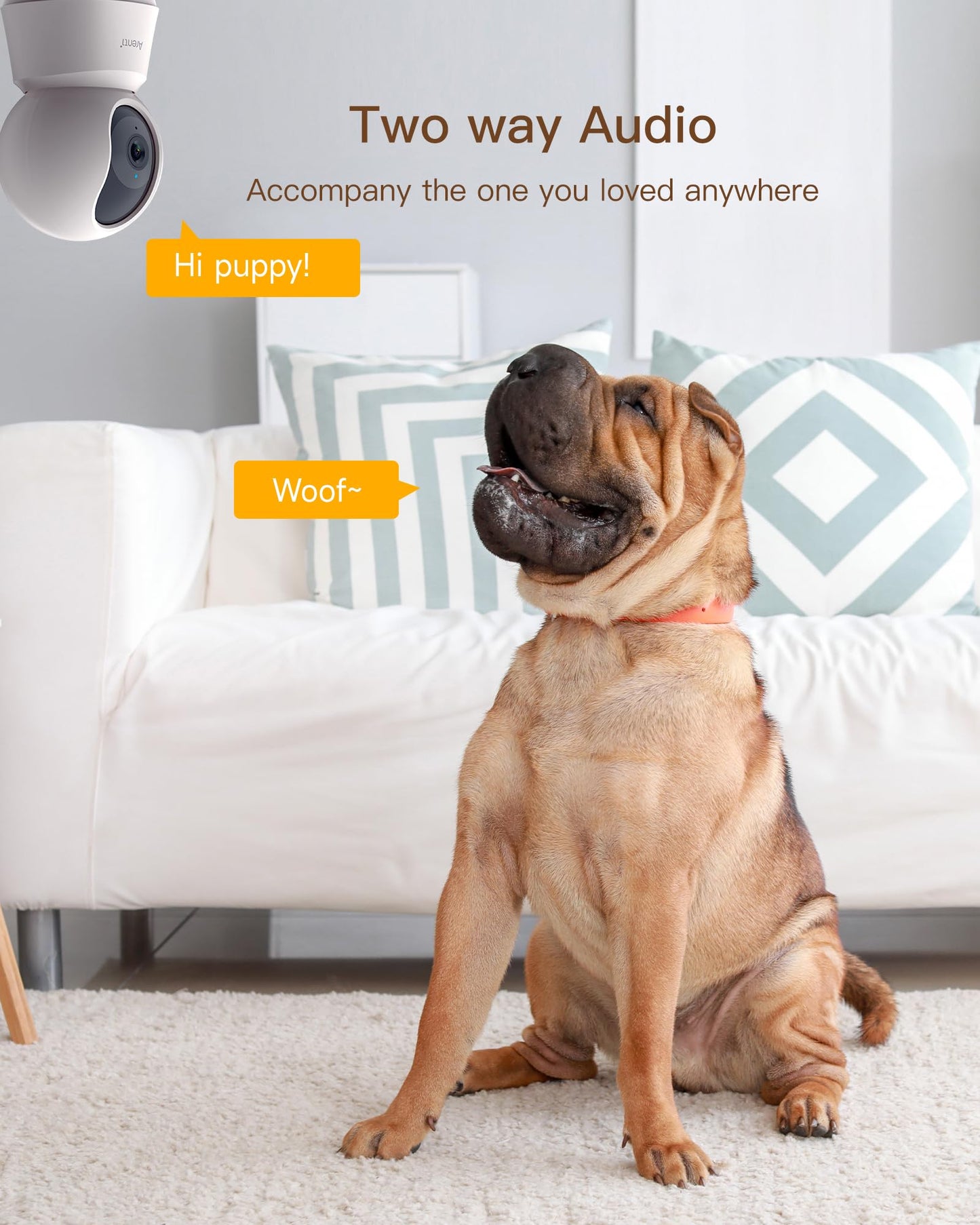 ARENTI 5G Security Camera Indoor, 4MP Pet Camera with Speaker for Dog/Cat, Baby Monitor with Phone App, Dual-Band WiFi, Auto Tracking, Super Night Vision, 2-Way Talk, Cloud & SD Card Storage
