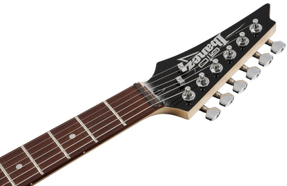 Ibanez GRX70QAL RG Gio Electric Guitar, Left Handed - Transparent Blue Burst Bundle with Amplifier, Gig Bag, Tuner, Cable, Picks, Austin Bazaar Instructional DVD, and Polishing Cloth