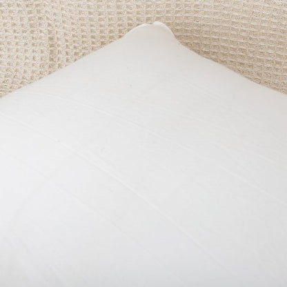 JoraLion 14x36 inch Scalloped Lumbar Pillow Cover, White Ruffle Throw Pillow Cover Solid Pure Cotton Decor Couch Farmhouse Soft Cushion Case for Couch Sofa Bed Living Room, ONLY 1 Cover