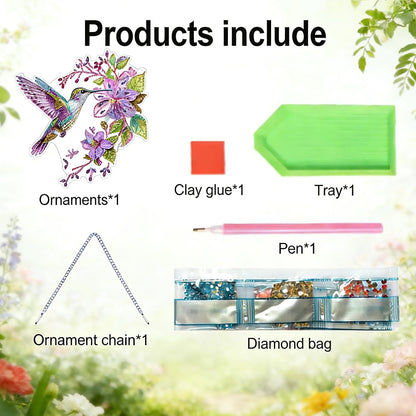 Xylzzuit Diamond Art Kit for Adults DIY Painting Hanging Pendant Special Shaped Rhinestone Gem by Numbers Craft Wall Window Ornament Home Decor Double Sided (Dragonfly)