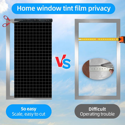 Blackout Window Film, Sun Blocking Privacy Cover for Glass, Removable Darkening Tint Shades
