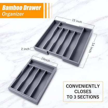 Kitchen Silverware Drawer Organizer and Storage Cabinet Utensil Rack Bathroom Counter Vanity Extra Large Big Cooking Drawer Organizers Countertop Pantry Storage Cabinet Best Kitchen Must Haves 2025