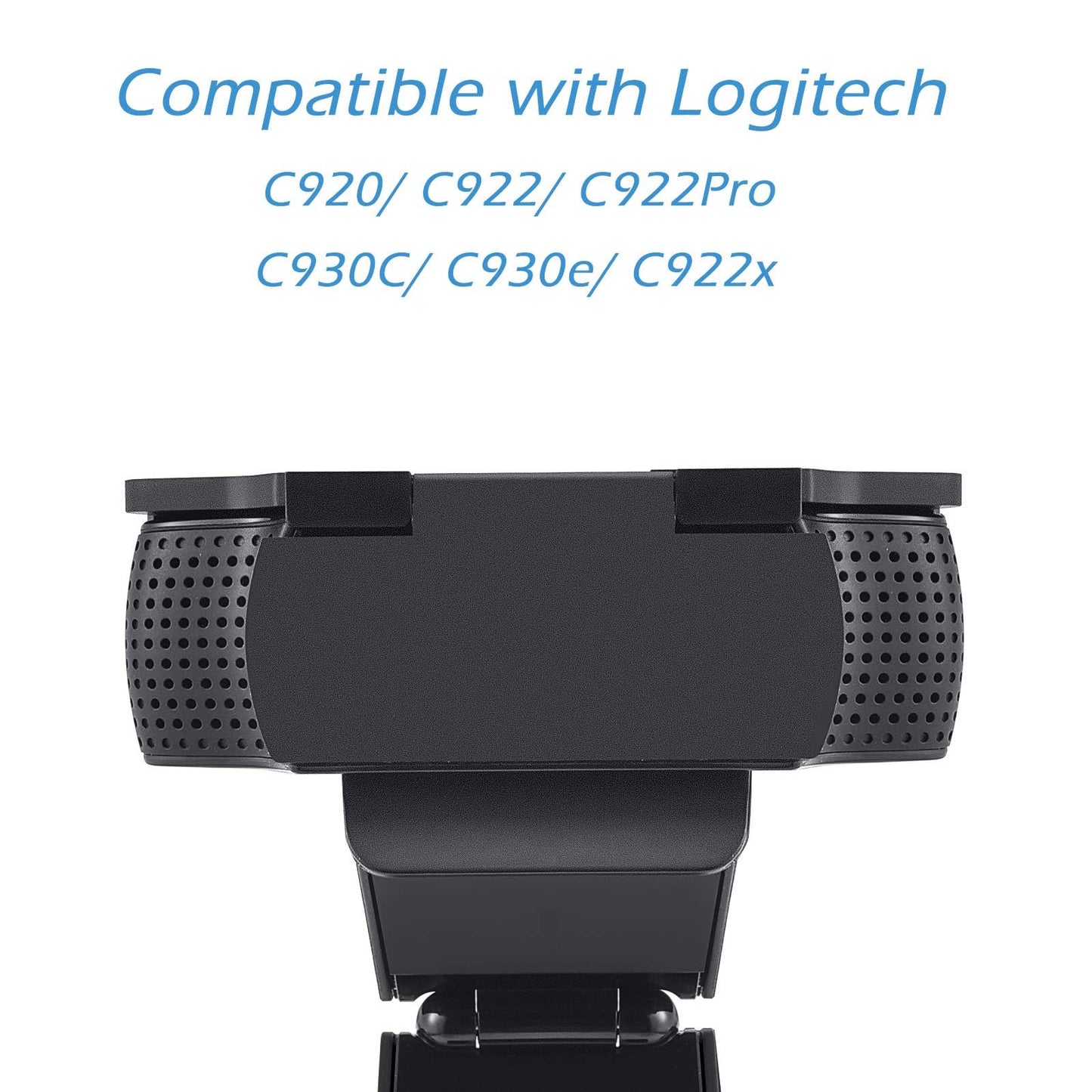 CloudValley Webcam Cover for Logitech C920/ C920x/ C922x/ C930e/ C922/ C920 HD Pro Stream Webcam, Camera Cover to Protect Lens and Security, Black