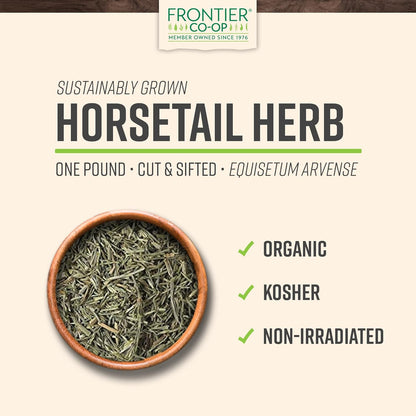 Horsetail 1lb Frontier Co-op Organic Cut & Sifted Herb