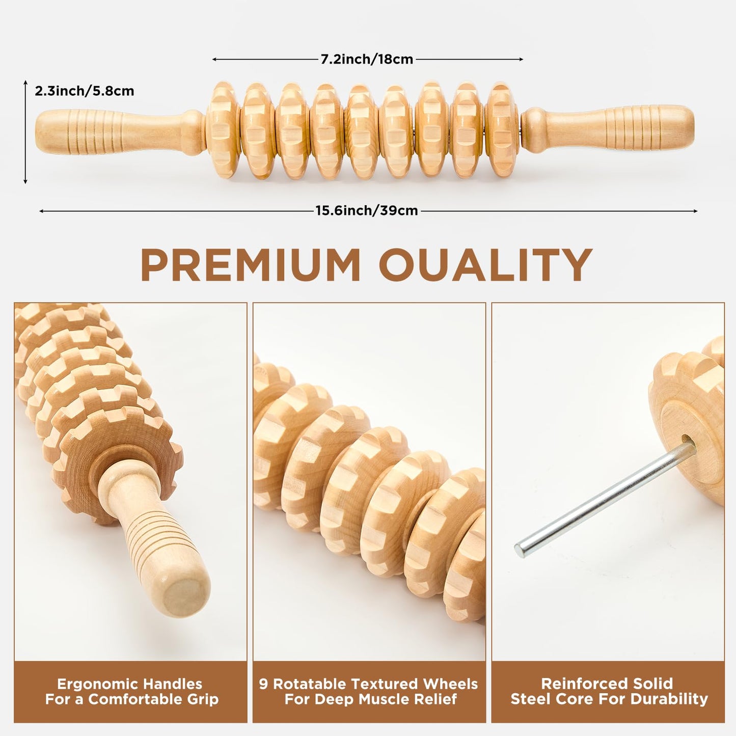 Muscle Roller, Massage Roller Stick for Athletes, Help Reducing Muscle Soreness Cramping Tightness Leg Arms Back Calves Muscle Massager