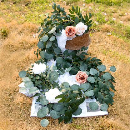 Apeair 3Pcs Fake Eucalyptus Vines, 6.5FT Silk Ivy Garland, Odorless Lush Green Leaves Artificial Hanging Plants, Boho Forest Greenery Decor for Home, Classroom, Wall,Party, Wedding Decoration