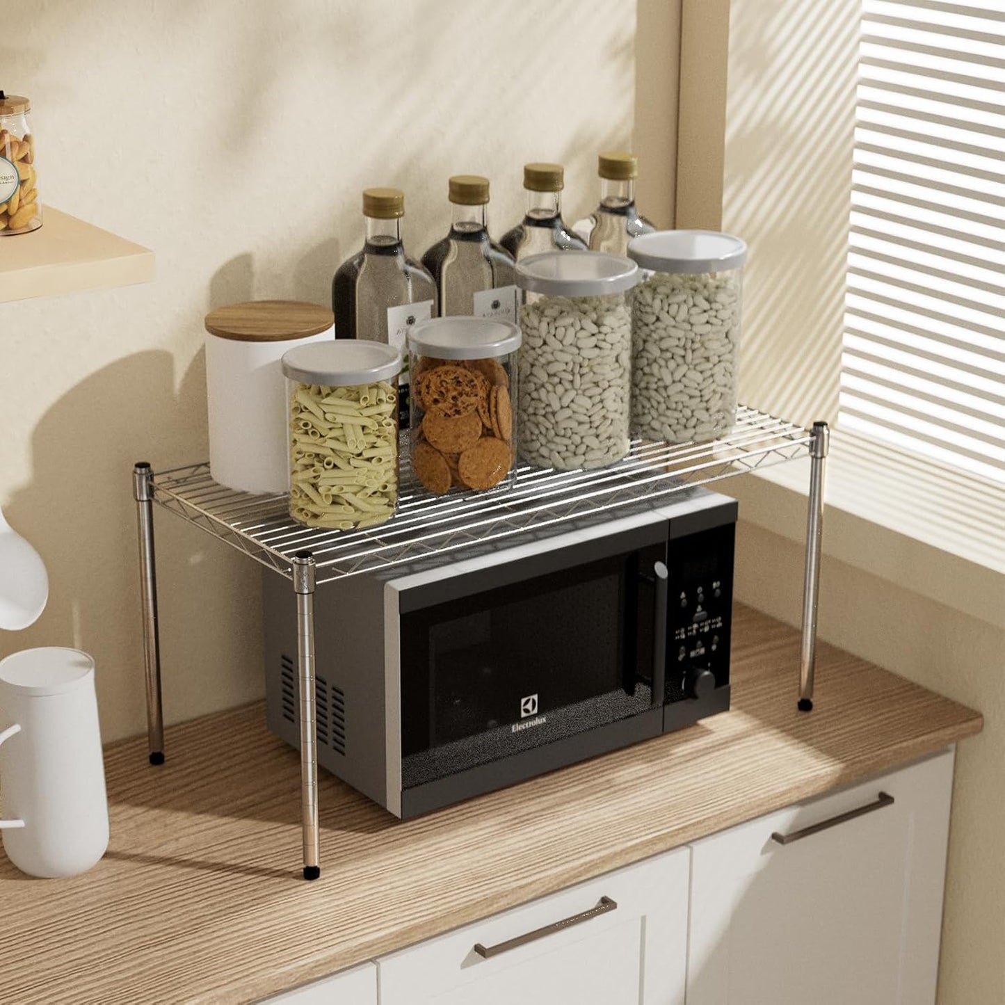 1-Tier 29.92" 13.78" 14.96" Simple Deluxe Shelving Units, W x D x H Steel Wire Rack Storage Shelving Organizer, Chrome