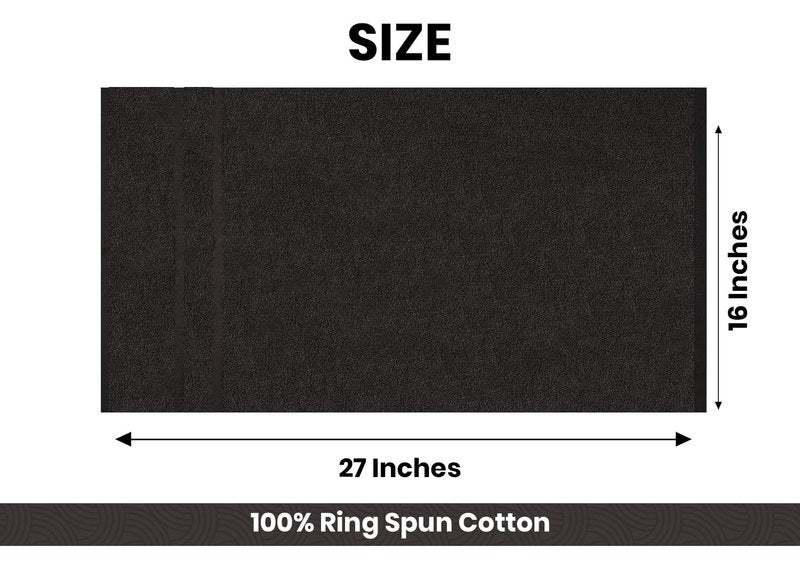 Cinara Bed & Bath Premium 100% Cotton Hand Towels – Soft, Quick Dry & Highly Absorbent – 16x27 Inches, Pack of 24 – Ideal for Bathroom, Salon, Gym, Spa & Everyday Use – Charcoal Grey