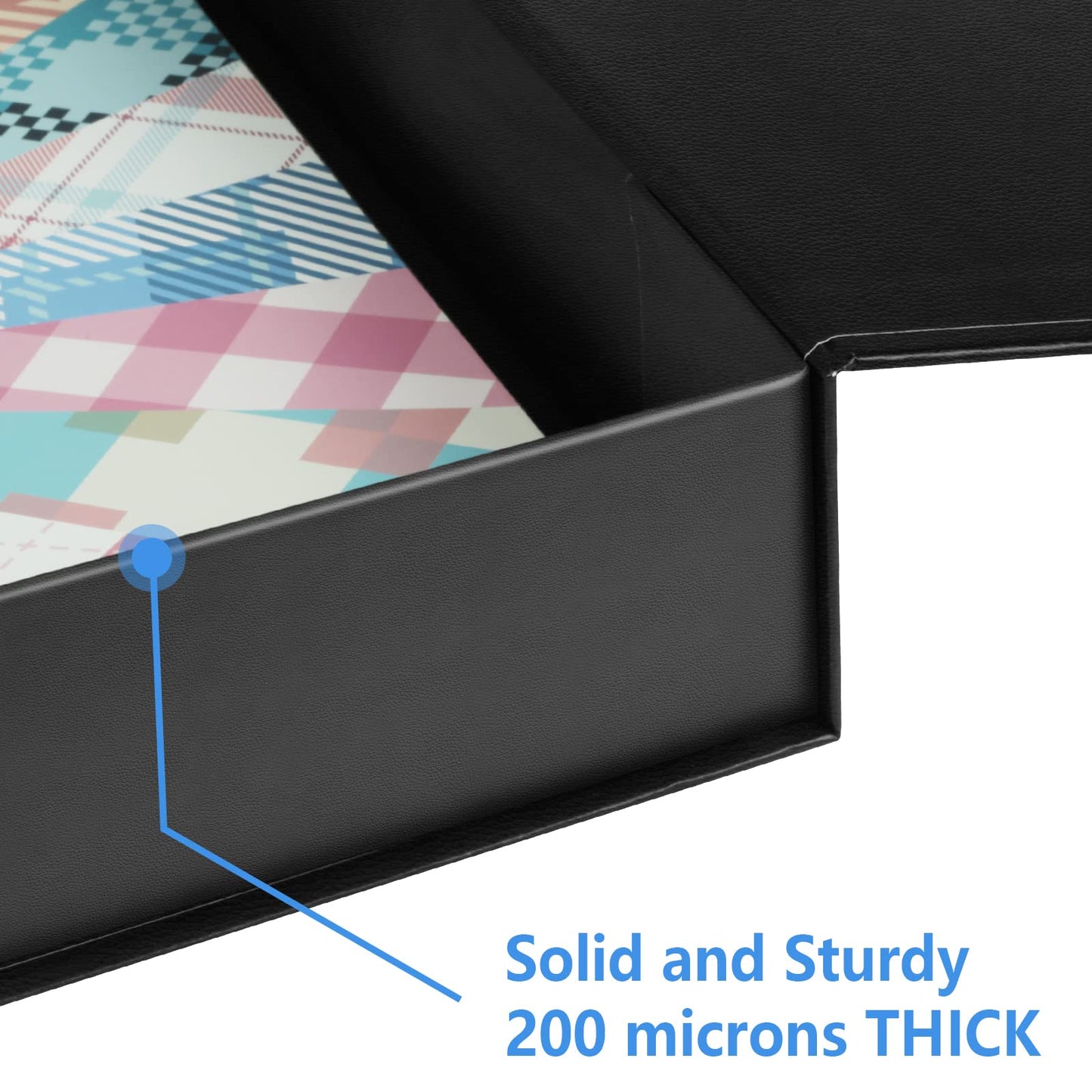 Harhana 12x12 Scrapbook Storage Box for Scrapbooks, Papers and Supplies, Odor Free, Solid Black, 4 Pack