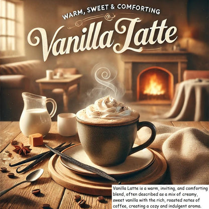 Vanilla Latte Aromatherapy Candle 12 oz | 100% All-Natural Soy Wax & Essential Oil Infused | 40+ Hour Burn Time | Pet Safe + Smoke Odor Eliminating | Handmade in U.S.A. | Non-Toxic Candles