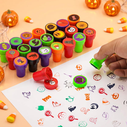 SkyRoad Halloween Advent Calendar 2026, Trick or Treating Party Favors for Kids Goody Bags Halloween Stamps 24 Pcs