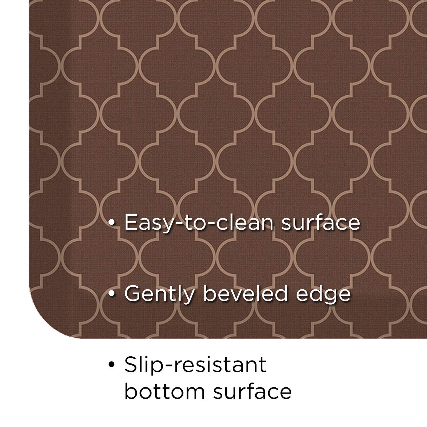 GelPro Anti-Fatigue Designer Comfort Kitchen Floor Mat, 20x48, Trellis Walnut Stain Resistant Surface with 3/4” Thick Ergo-Foam Core for Health and Wellness