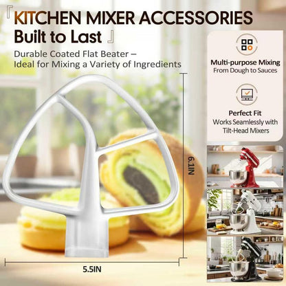 Coated Flat Beater Replacement for KitchenAid 4.5-5 Qt Tilt-Head Stand Mixer, Durable Paddle Attachment for Efficient Mixing & Easy Cleanup,Replacement K45B