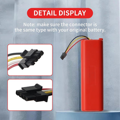 Battery Replacement for Roborock Q7+ Q5+ Q5 Q7 Max/Max+/Plus/Pro+, Roborock S8 S7 S4 S5 S6 S7+ S8+ Plus/Pro Ultra/MaxV/MaxV Ultra S70 S50 S55 S60 S65 T7 T65 E20 E25 E35 Robot Vacuum BRR-2P4S-5200S