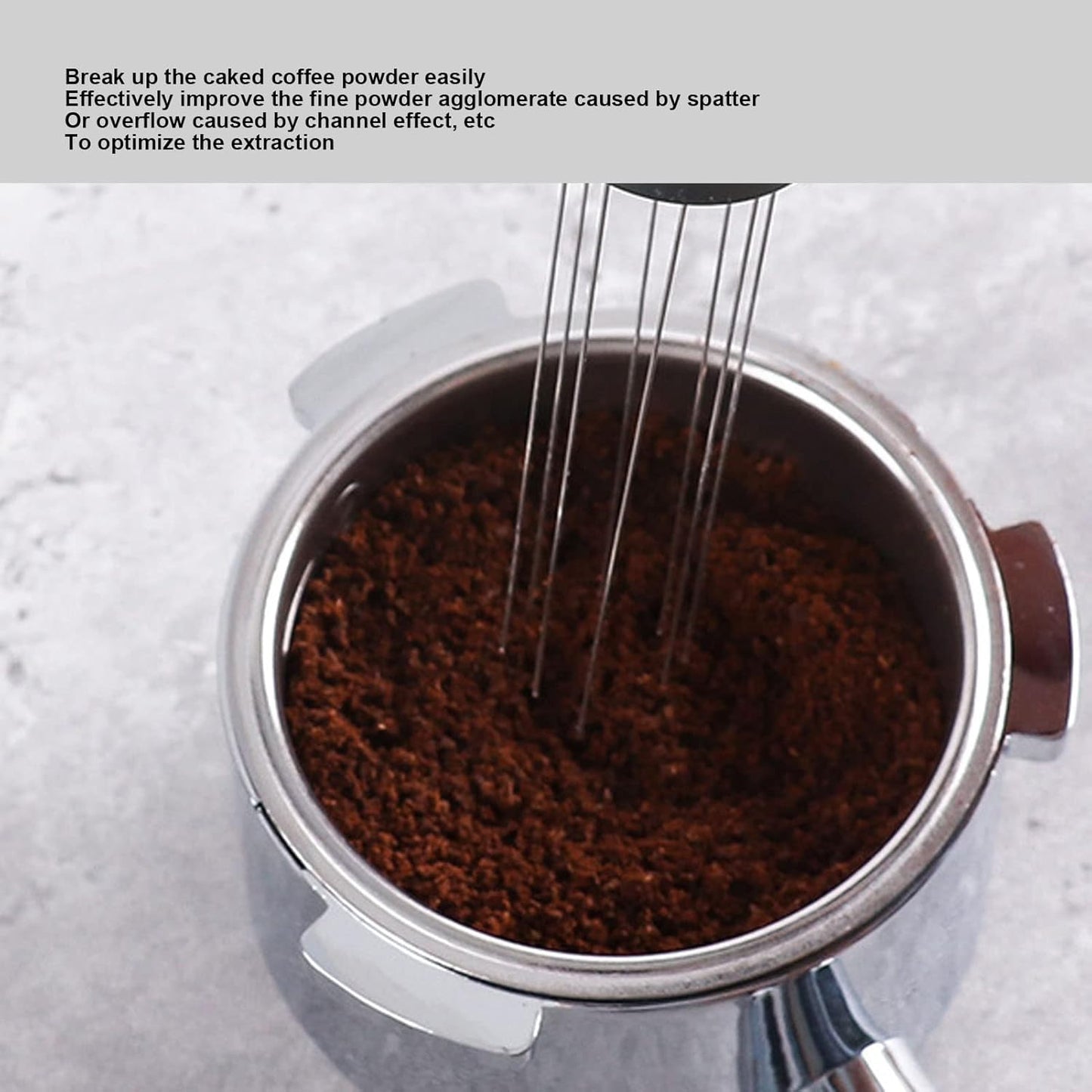 Professional Espresso Distribution Tool, Coffee Hand Tamper with Aluminum Alloy Handle for Home Kitchen