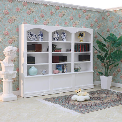 iLAND Dollhouse Bookshelf 1/12 Scale Dollhouse Furniture Mini Wooden Bookshelf for Miniature Books Mini Bookcase 1/12 Scale Accessories Mini Library Doll House Living Room Books Shelf Miniature Gifts