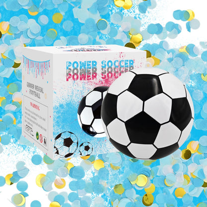 LIONTELO Supplies6 inch Gender Reveal Soccer Ball with Powder and Confetti Exploding Soccer Balls Kit Gender Reveal