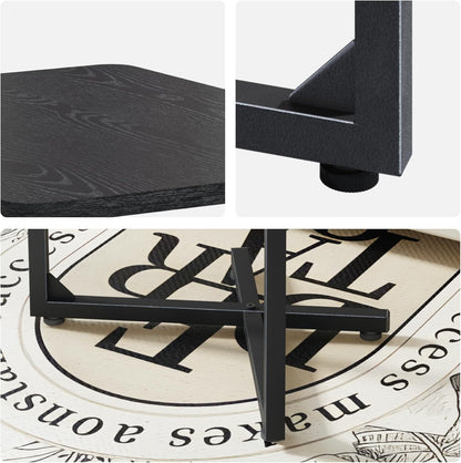Generic ET-X-BKW1 NEFROM C-Shaped End Table, Small Couch Side Table, Sofa TV Tray Table for Living Room, Bedroom