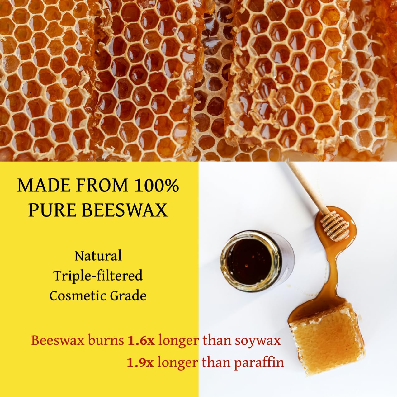 RUTH & ROSE Oakmoss & Amber Scented Candle, 100% Beeswax Candle for Home, 8oz, +65 Hours Burn Time, Aromatherapy Non Toxic Candles, Gift for Women & Men, Made in USA, Perfect for Travel or Gifting